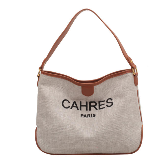 Canvas casula letter tote bag