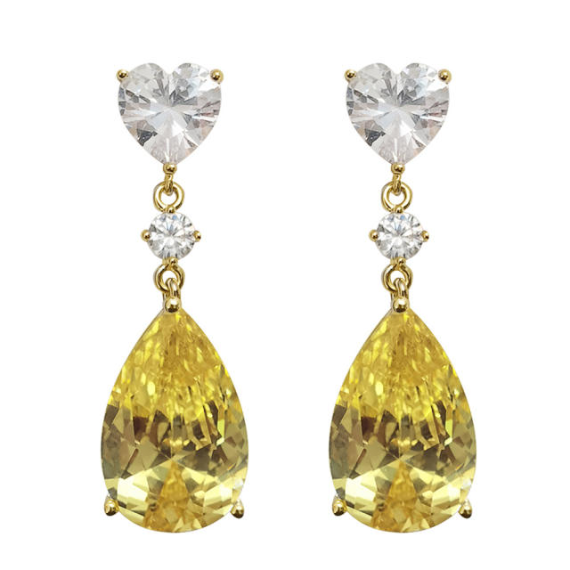 Luxury topaz drop earrings