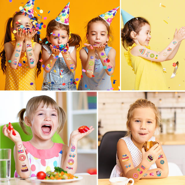 Sweet cake waterproof stickers for kids