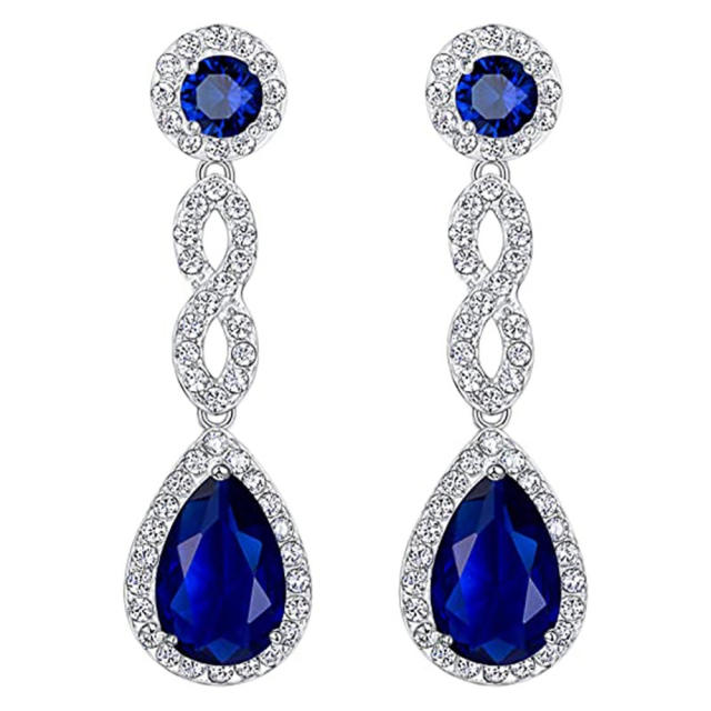 Classic sapphire statement diamond earrings