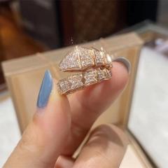 Classic snake shape diamond rings