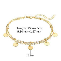 Occident fashion infinity two layer stainless steel anklet