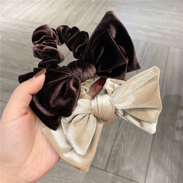 Korean fashion sweet bow velvet scrunchies