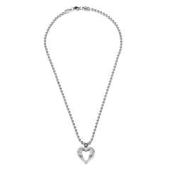 Occident fashion bead chain heart pendant stainless steel necklace