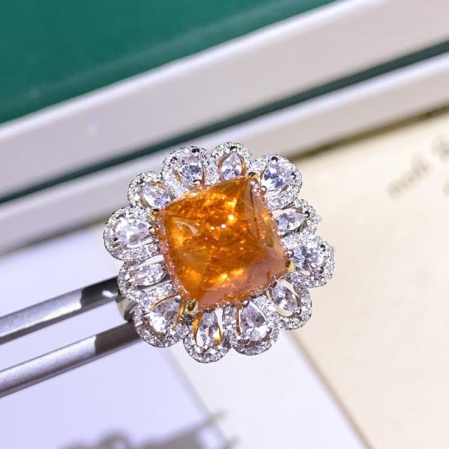 Luxury topaz statement diamond rings