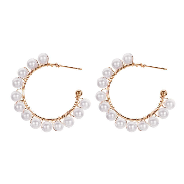 Vintage faux pearl women earrings