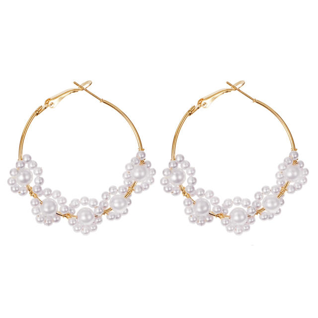 Vintage faux pearl women earrings