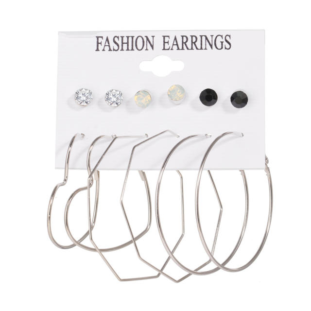 Boho straw earrings easy match earrings set