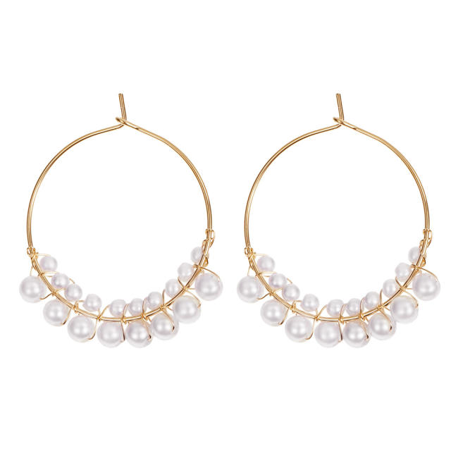 Vintage faux pearl women earrings