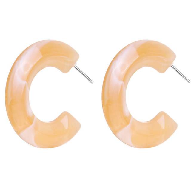 Korean fashion candy color open hoop earrings for lady