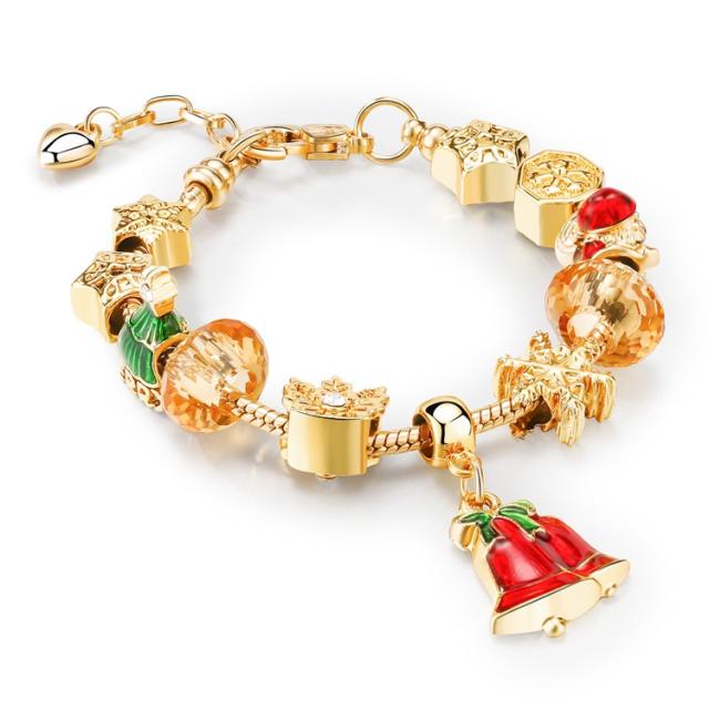 Cute bell charm christmas diy bracelet