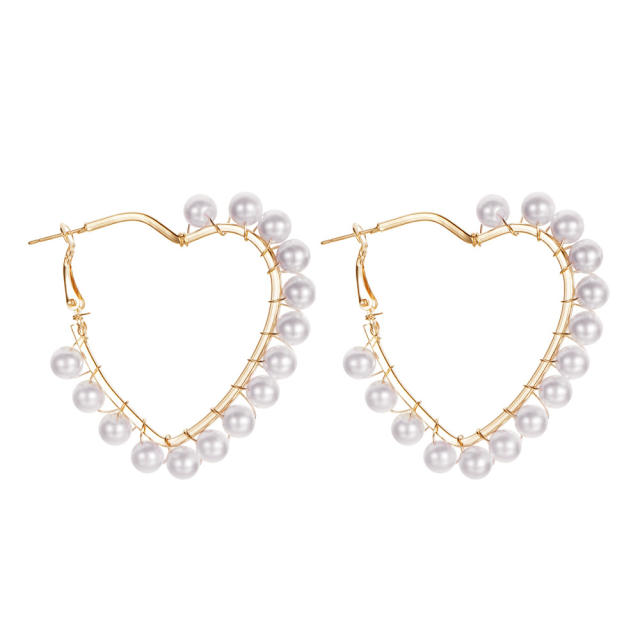 Vintage faux pearl women earrings