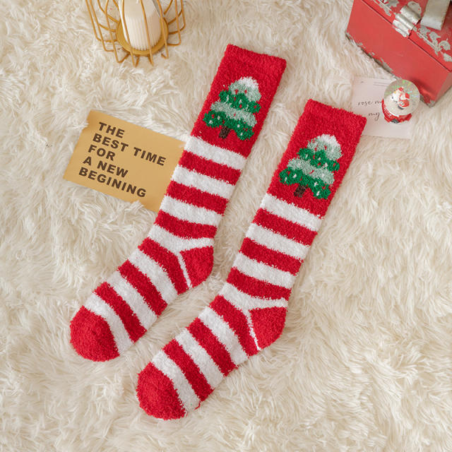 Christmas coral fleece warm socks