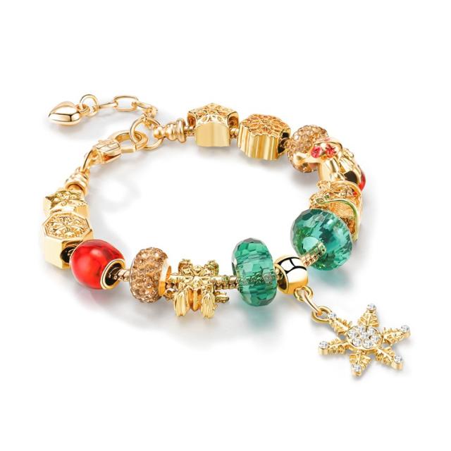 Color enamel christmas series diy bracelet