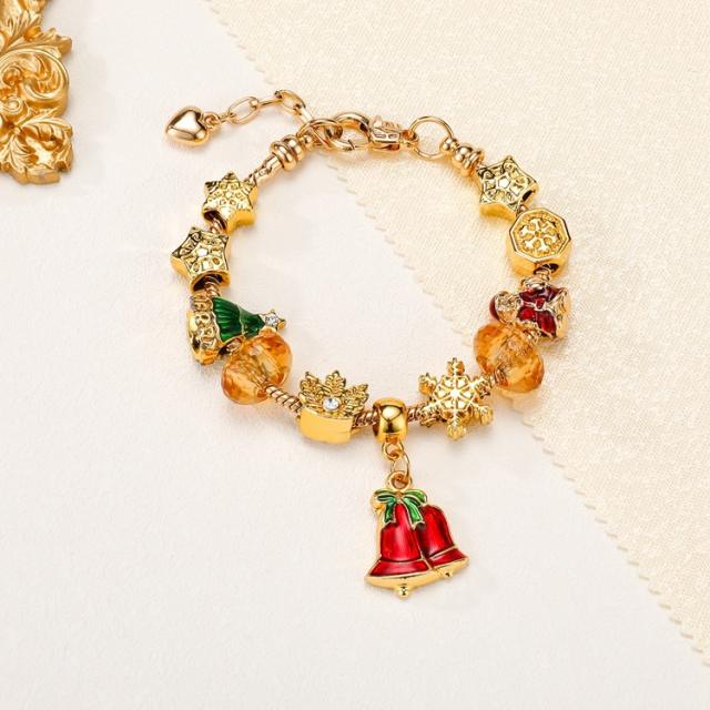 Cute bell charm christmas diy bracelet