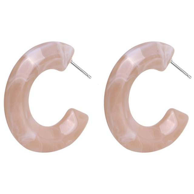 Korean fashion candy color open hoop earrings for lady