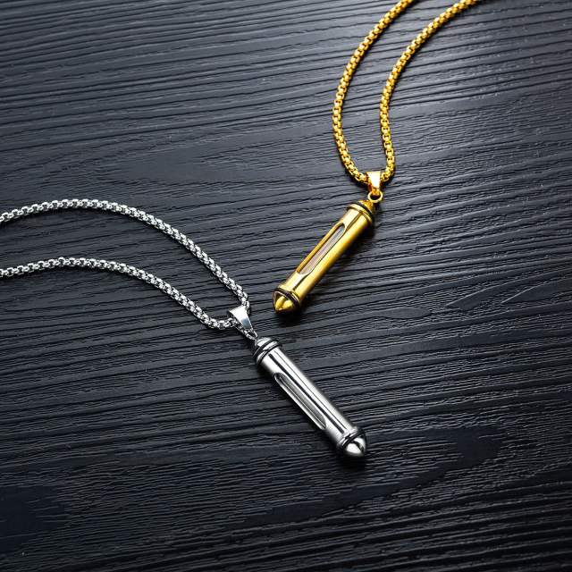 Amazon hot sale openable stainless steel necklace for men locket necklace