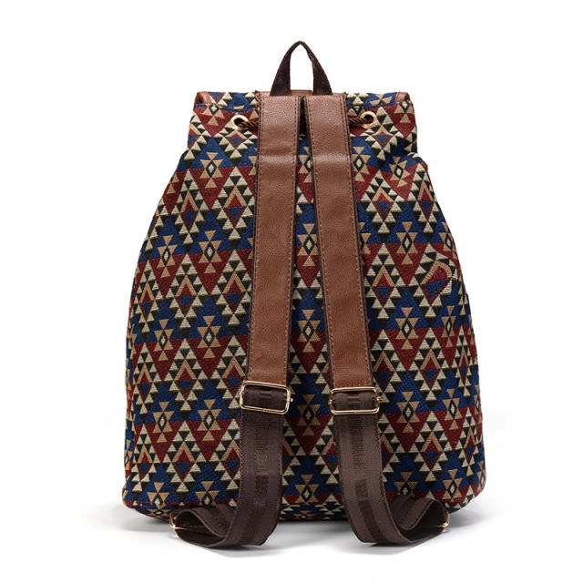 Outdoor canvas boho backpack bag