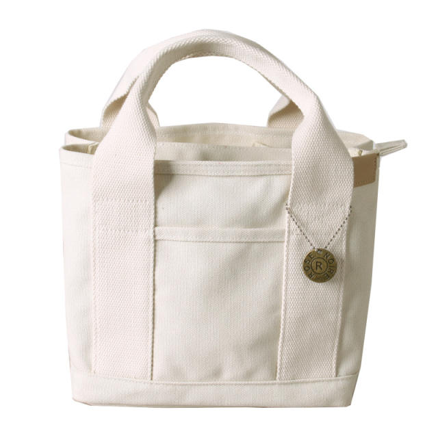 Korean plain color canvas tote bag