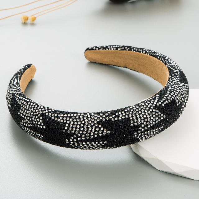 Luxury crystal beads padded headband
