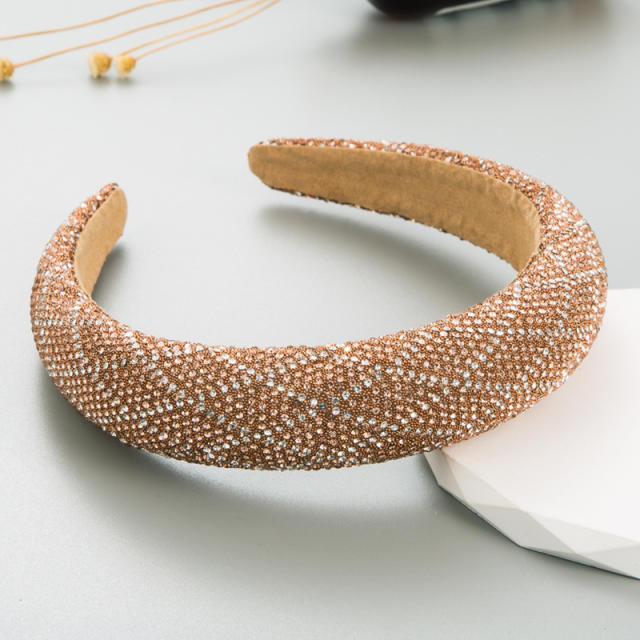 Luxury crystal beads padded headband