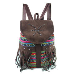 Casual national trend tassel boho backpack bags
