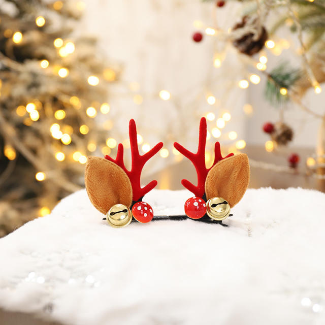 Christmas cute elk duckbill hair clips set