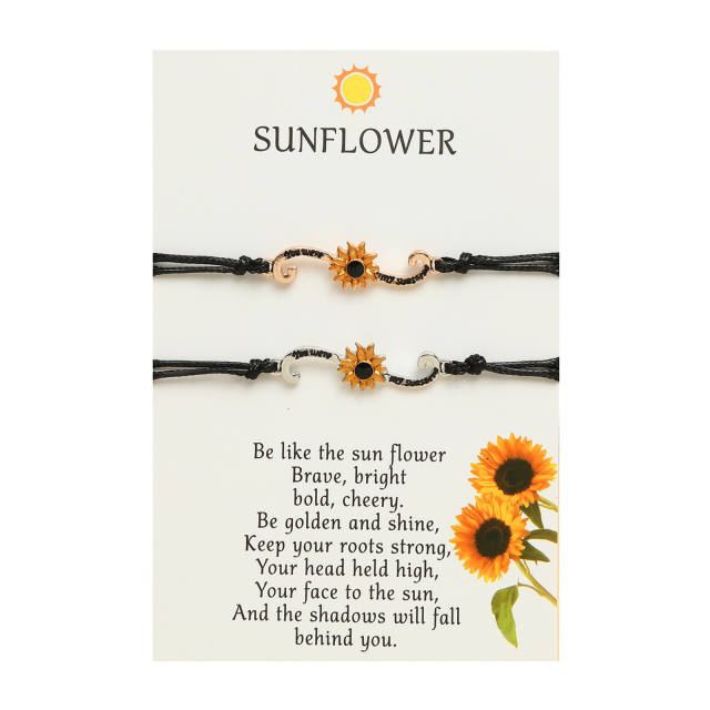 Amazon classic sunflower string bracelet card bracelet