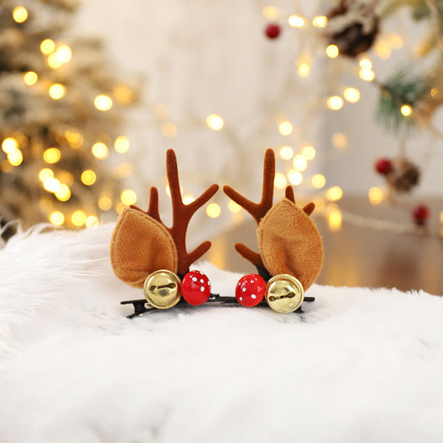 Christmas cute elk duckbill hair clips set