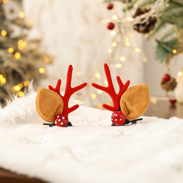 Christmas cute elk duckbill hair clips set