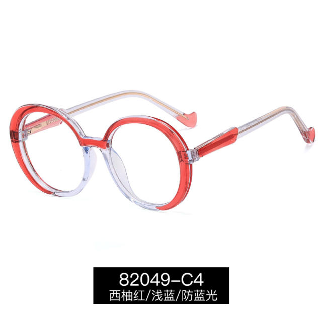 New design candy color round shape blue light reading glasses