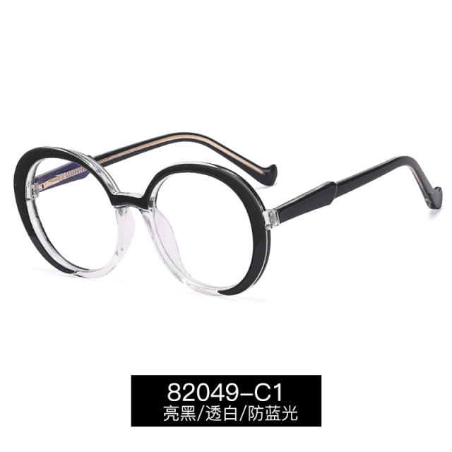 New design candy color round shape blue light reading glasses