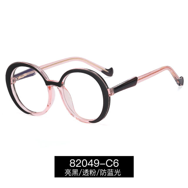 New design candy color round shape blue light reading glasses