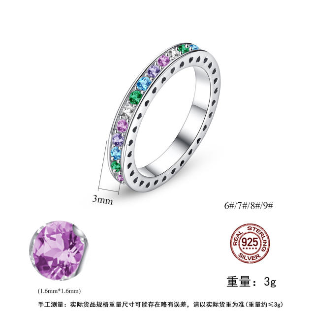 925 sterling silver color diamond rings