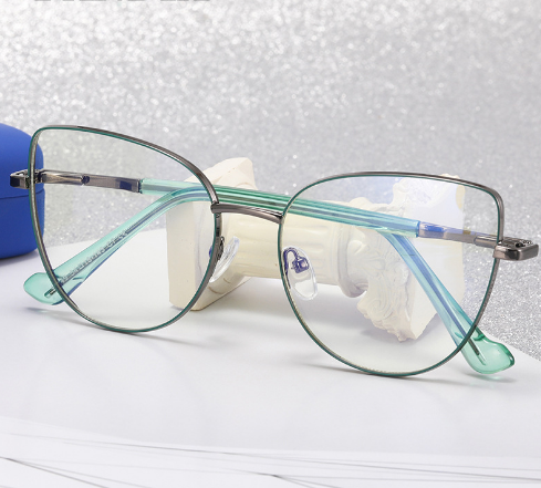 New design metal rim blue light reading glasses