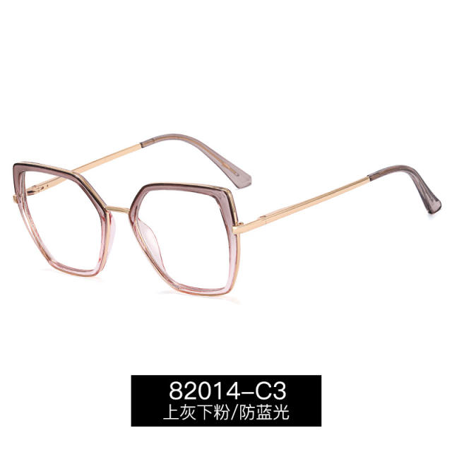 TR90 rim irregular shaped women blue light reading glasses