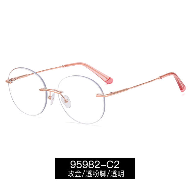 Easy match rimless blue light reading glasses