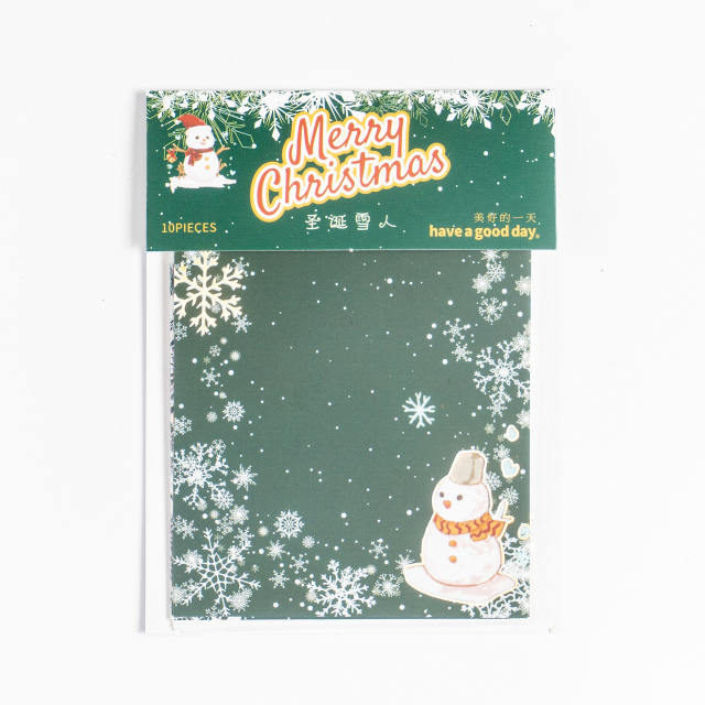 10pcs set christmas series stickers