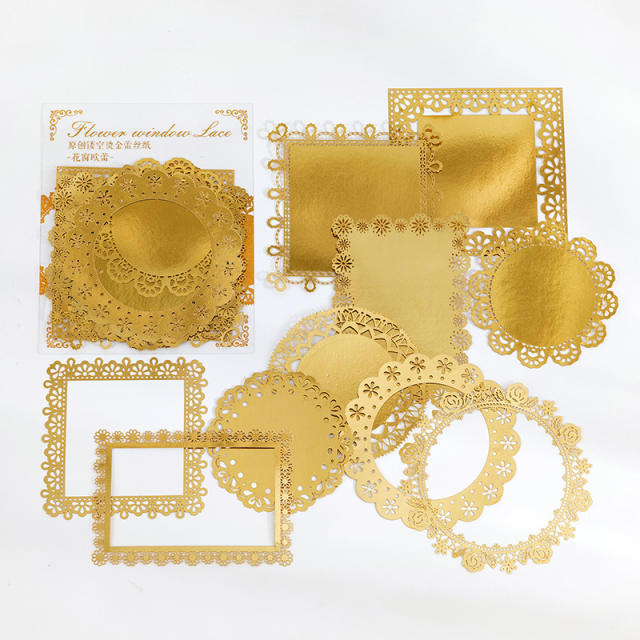 10pcs gold color stickers