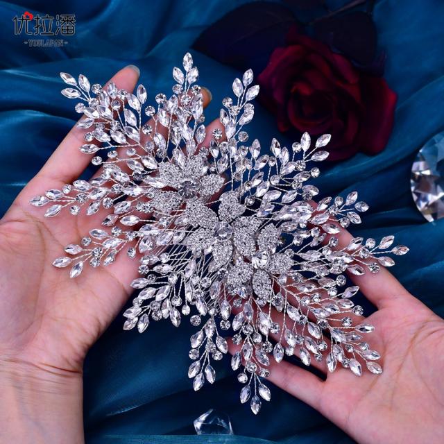 Occident fashion luxury handmade diamond flower wedding hair pieces