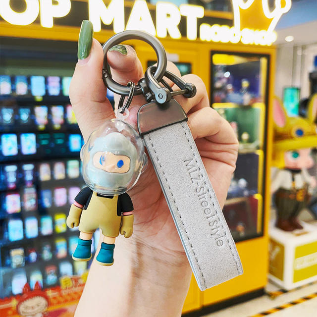 Hiphop bob boy silicone keychain