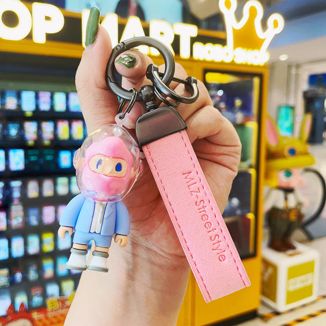 Hiphop bob boy silicone keychain