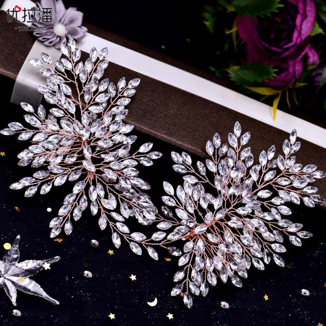 Occident fashion luxury handmade crystal wedding hair combs