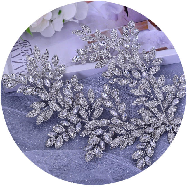 Korean fashion handmade luxury full diamond bridal hair pieces
