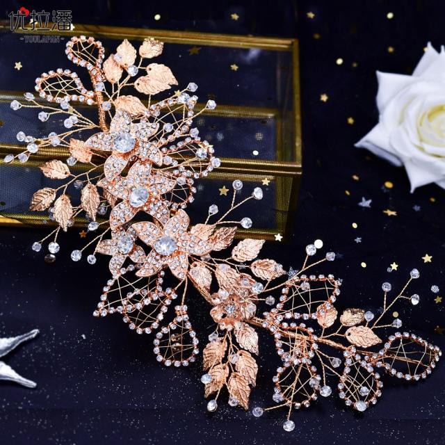 Occident fashion luxury flower hollow wedding hair pieces