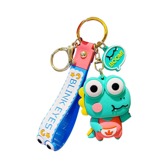 Cute big eye frog cartoon keychain