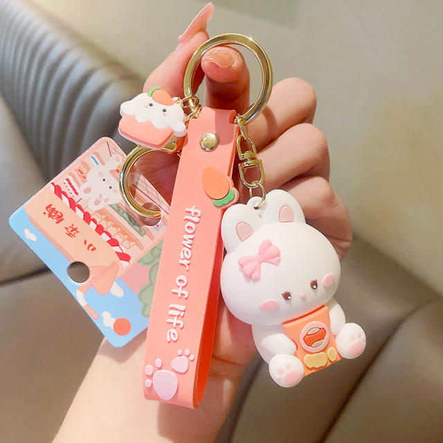 Cute rabbit cartoon keychain