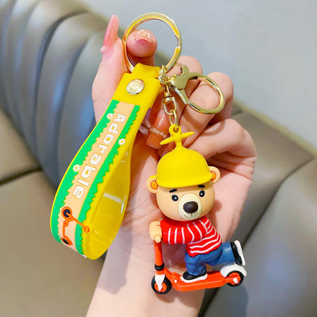 Cute duck bear cartoon keychain