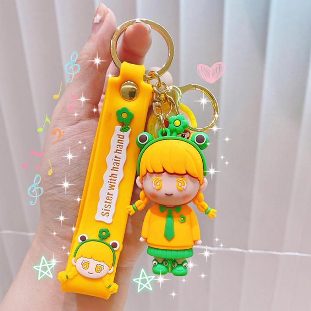 Cute little pricess girl cartoon keychain