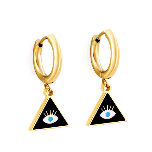 Occident fashion geometric shape stainless steel earrings